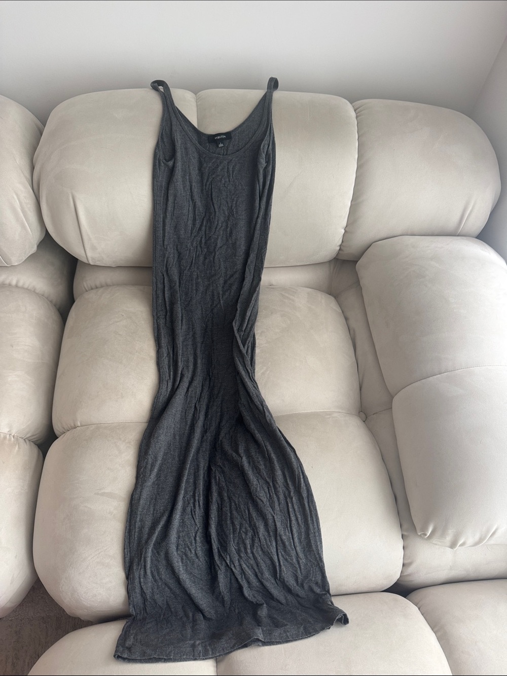 Babaton Charcoal Gray Tank Maxi Dress